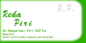 reka piri business card